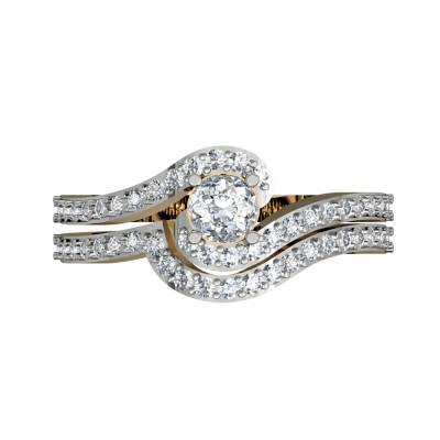 Delicate Bridal Diamond Ring Set